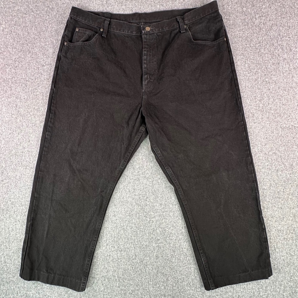 Wrangler Jeans Mens 42x30 C9761CB Black Straight Leg Denim 100% Cotton EXCELLENT